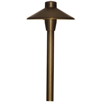 Zen Brass Path Light Combo (Clear Hat with Stem)