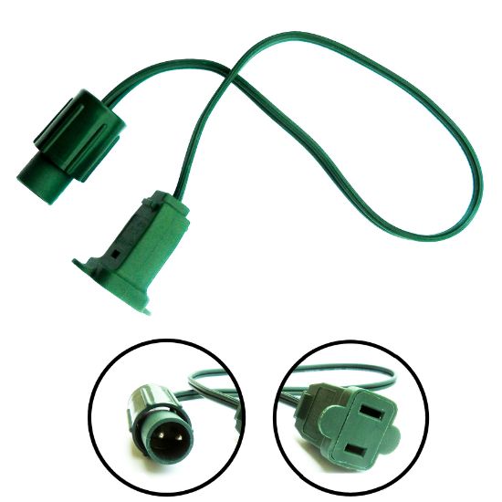 FestivePro Coaxial Converter- Male Coax to Female Plug