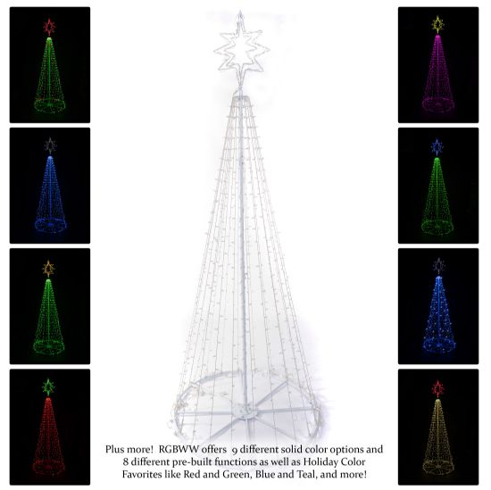 Dynamic RGB Pop Up Tree w/ Star at Top - Dynamic RGB - Multi Function
