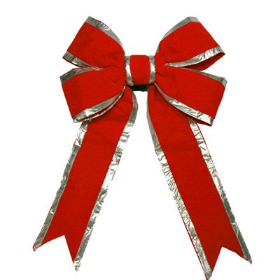 Premium Velvet Structural Christmas Bow - Outdoor UV Treated (12")