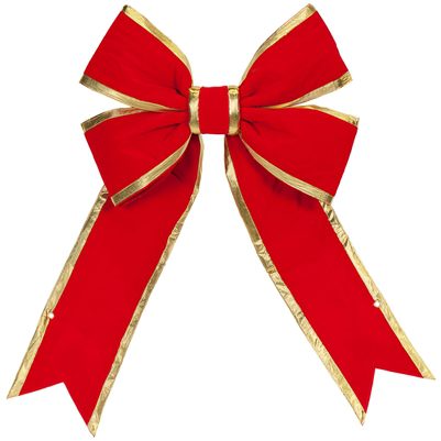 Premium Velvet Structural Christmas Bow - Outdoor UV Treated (30", 36", 48")