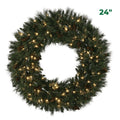 Mixed Noble Wreath - Battery Operated - Warm White Wreath – 24in to 30in