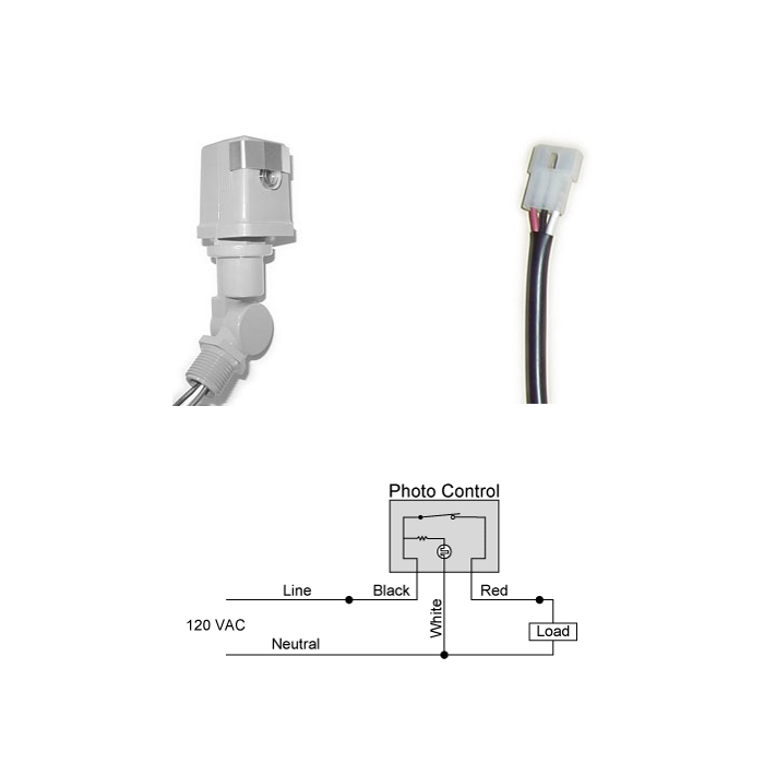 Plug-in Photocell with Swivel and Lead