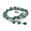 25' Green Cord with 3 inline plugs every 4'