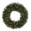 48" Mixed Pine Wreath - Warm White Wreath