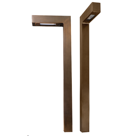 Enclave L-Shaped Brass Drop-In Path Light