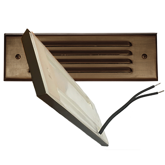 ISLANDER Integrated Large Flat Panel Step Light Louvered - 9.6" x 2.875"