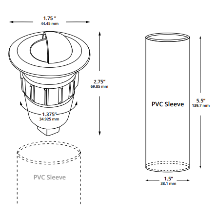 Noble Brass Drop-In Marker Light
