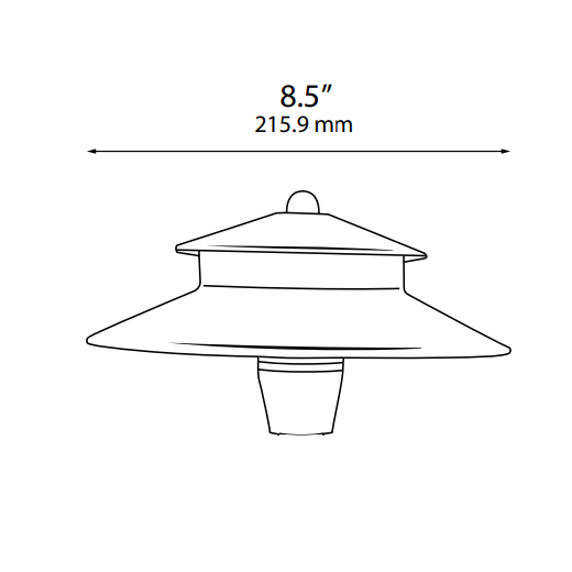 Andros (8.5") Brass Drop-In Path Light (Hat Only)