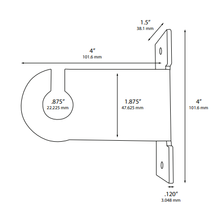 Brass Heavy Duty Gutter Mount