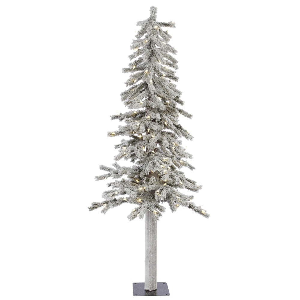 Flocked Alpine Accent Tree - Slim Profile (3' - 6')