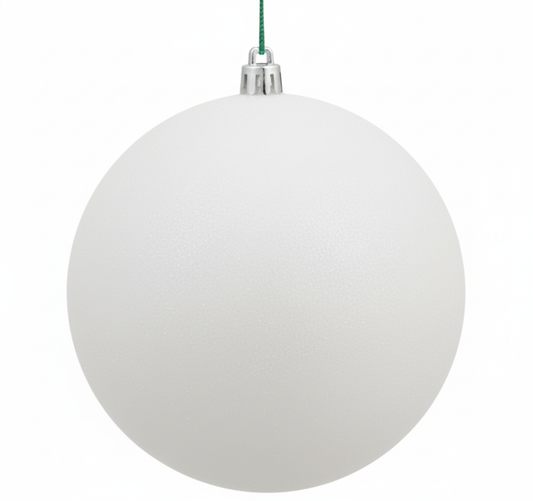 White - Shatterproof Ball Christmas Tree Ornaments