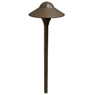 CARMEL 3W Integrated Aluminum 6" Dome Pathlight - 12 Volts - Bronze