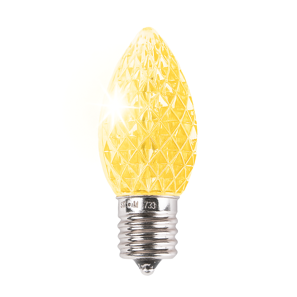 TruLit Pro - Premium Faceted LED  C7 Bulbs - Poly Carbonate- Twinkle