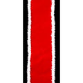 4" Velvet Fuzzy Edge Ribbon - 10 yard Roll - Red and White
