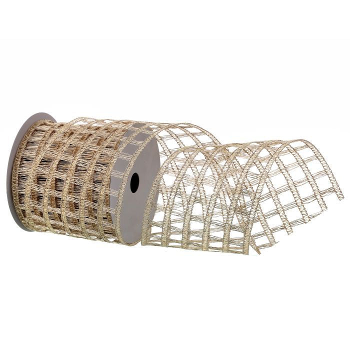 4 Ribbon Knitted Metallic Net Ribbon - 10 Yards