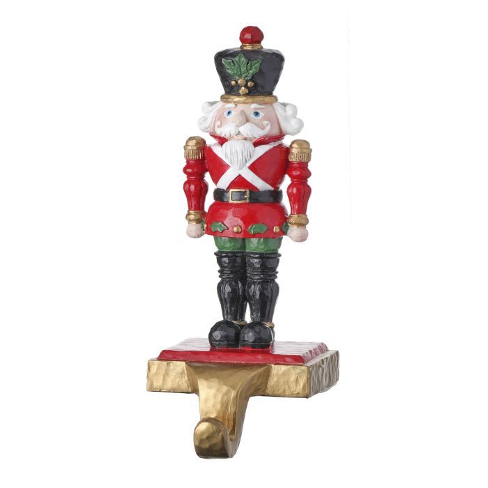9.65" Resin Soldier Nutcracker Stocking Holder