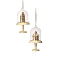 4.5" Gingerbread House Ornament - Set of 2
