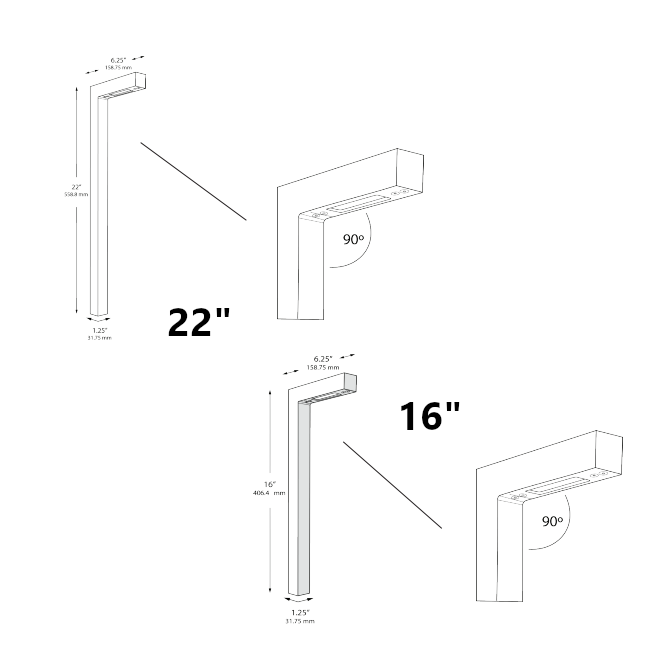 Enclave L-Shaped Brass Drop-In Path Light