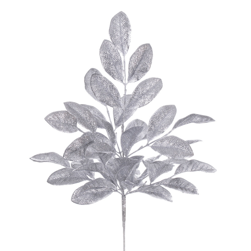 25" Apple Leaf Glitter Bush - Set of 2
