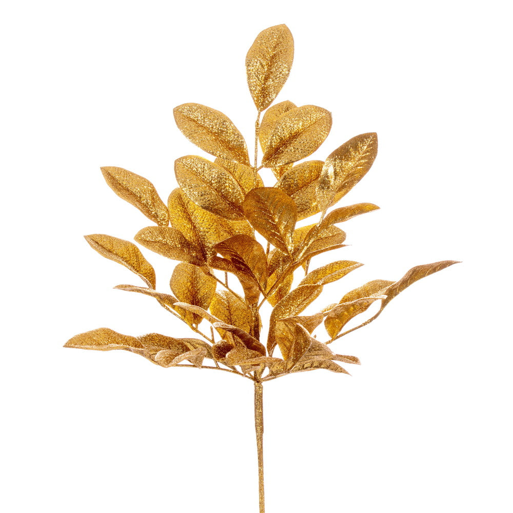 25" Apple Leaf Glitter Bush - Set of 2