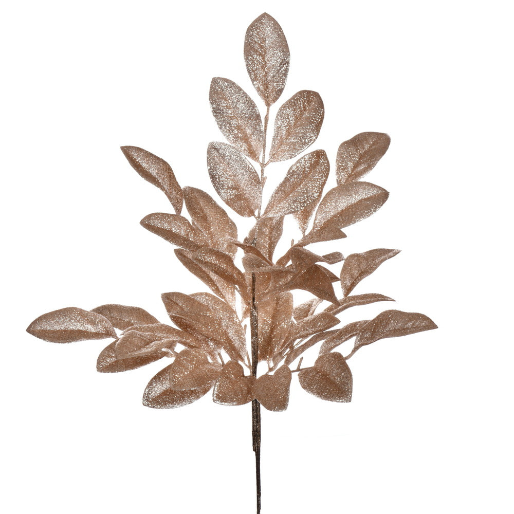 25" Apple Leaf Glitter Bush - Set of 2