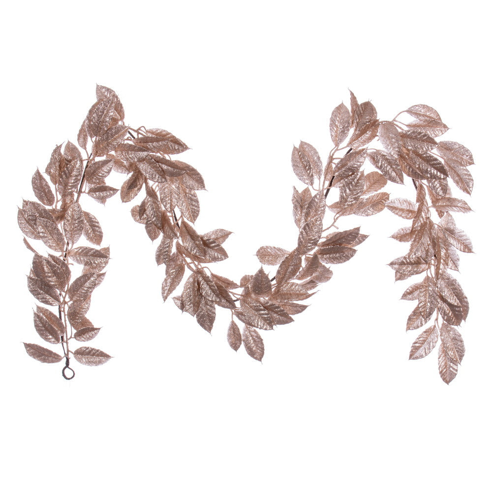 6' Gardenia Glitter Garland