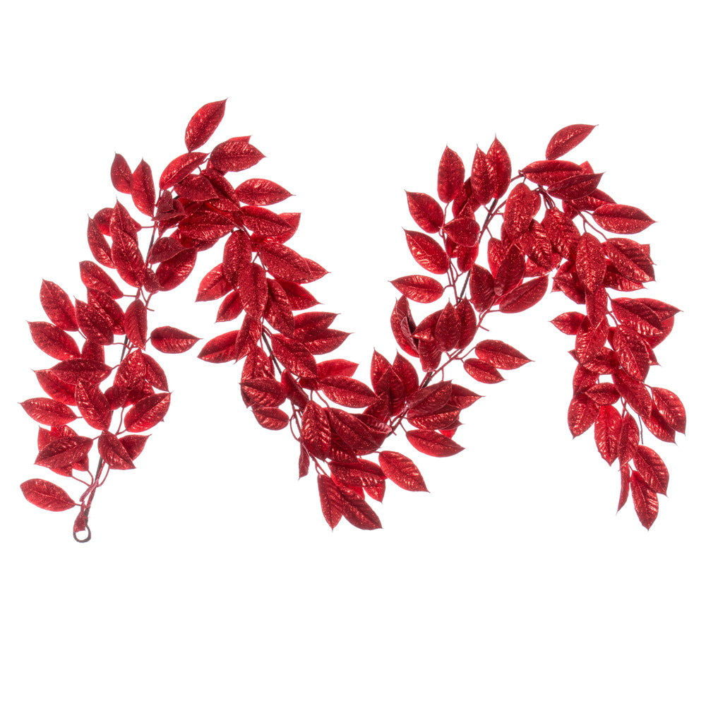 6' Gardenia Glitter Garland