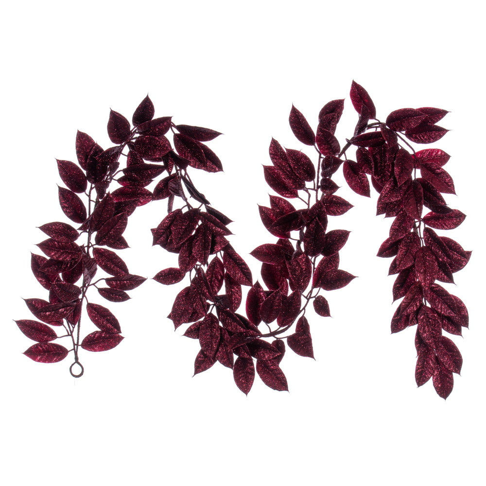 6' Gardenia Glitter Garland