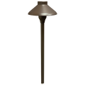 Fresno 2W Aluminum Integrated China-Hat Pathlight - 12 Volts - Bronze