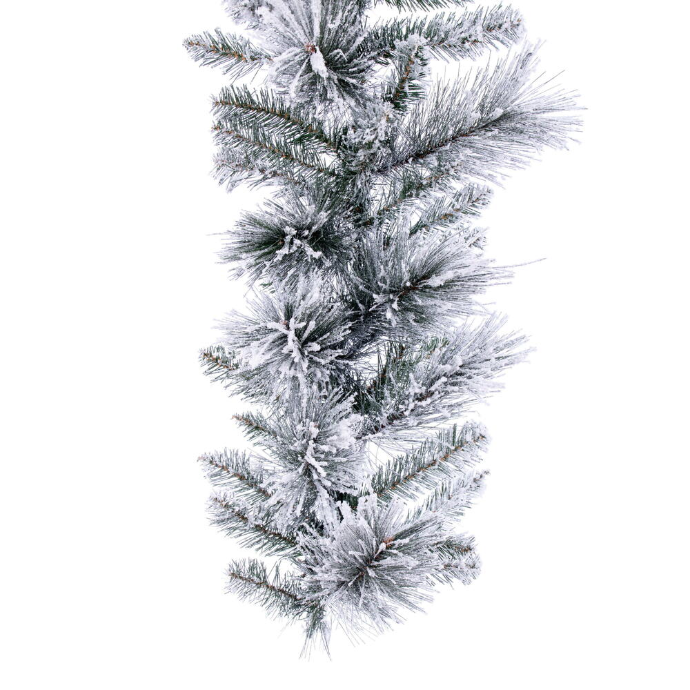 9' x 14" Flocked Jackson Pine Garland