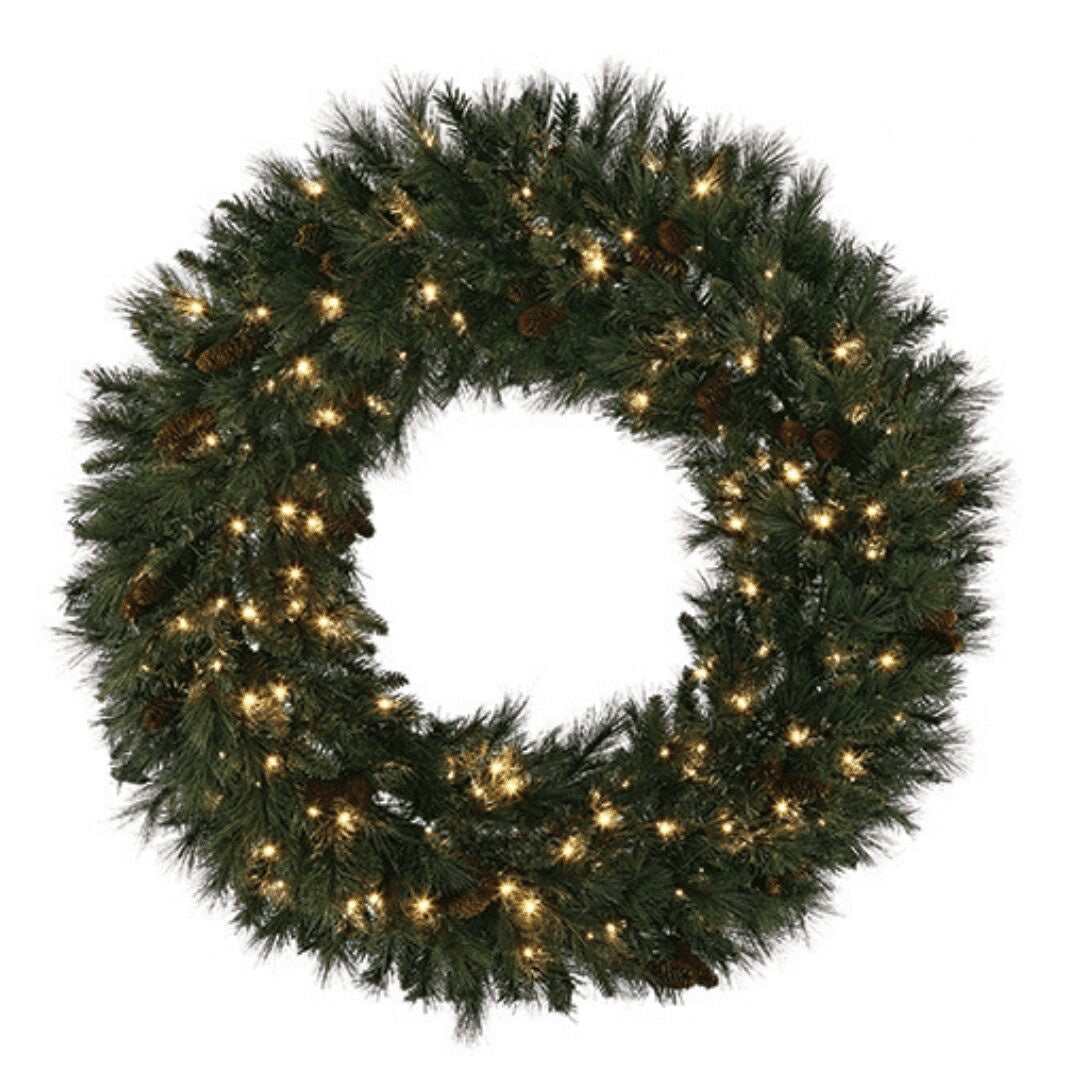 Mixed Noble Wreath - Battery Operated - Warm White Wreath – 24in to 30in
