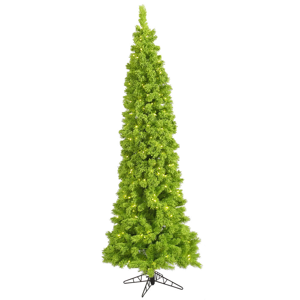 Designer Flocked Trees - Red, Lime Green, Blue and Pink
