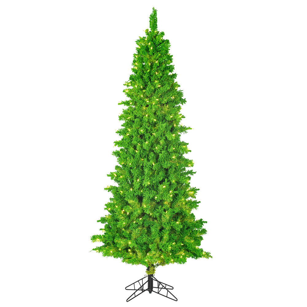 Designer Flocked Trees - Red, Lime Green, Blue and Pink