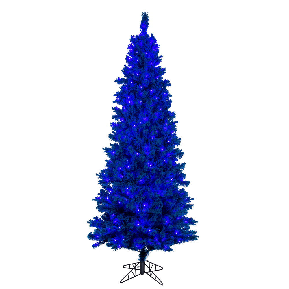 Designer Flocked Trees - Red, Lime Green, Blue and Pink