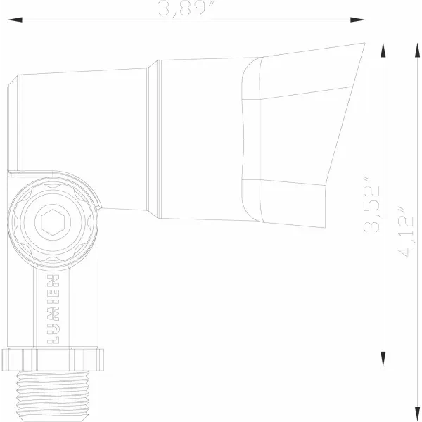 Lumien 4.5W 40° Antique Brass Micro Flood LED Fixture
