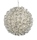 LED- Spiral Orb - Silver - Warm White Lights