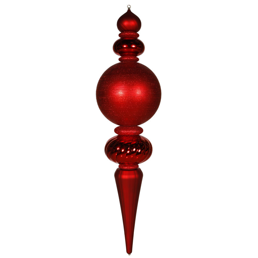 62" Finial Shiny Matte Glitter Ornament