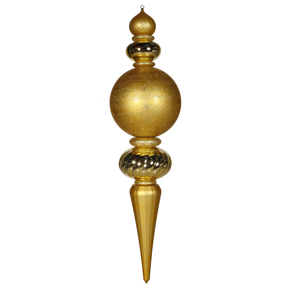 62" Finial Shiny Matte Glitter Ornament
