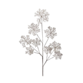 36" Frosted Snowflake Spray - White