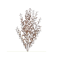23" Painted Glitter Boxwood Spray  - Set of 12