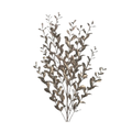 23" PAINTED GLITTER BOXWOOD X12 SPRAY  - TAUPE