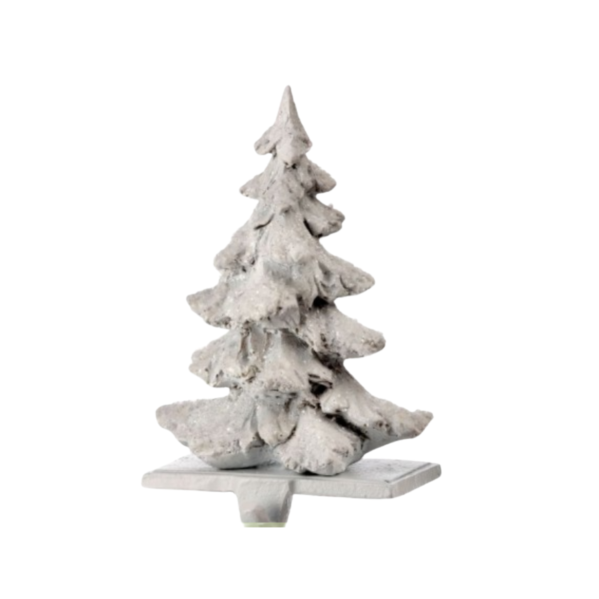 7.5" resin Winter Retreat Tree Stocking Holder- White