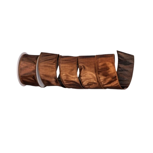 2.5" Ribbon Metallic Dupion Ribbon - 10 yard Roll