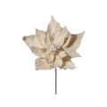 20" Winter Retreat Wrinkle Poinsettia Stem - Cream