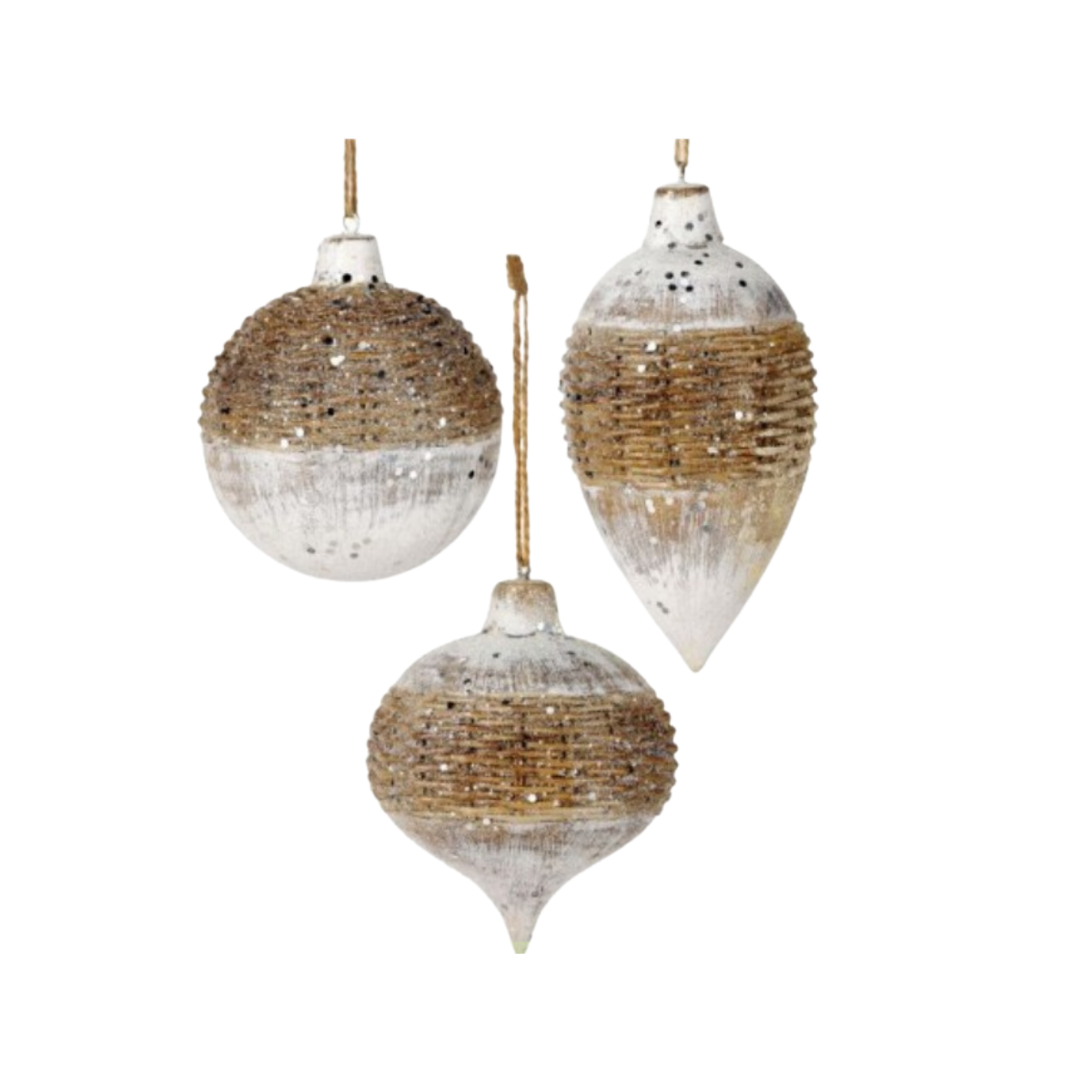 4.5-6" Resin Winter Chalet Ornament - Set of 3