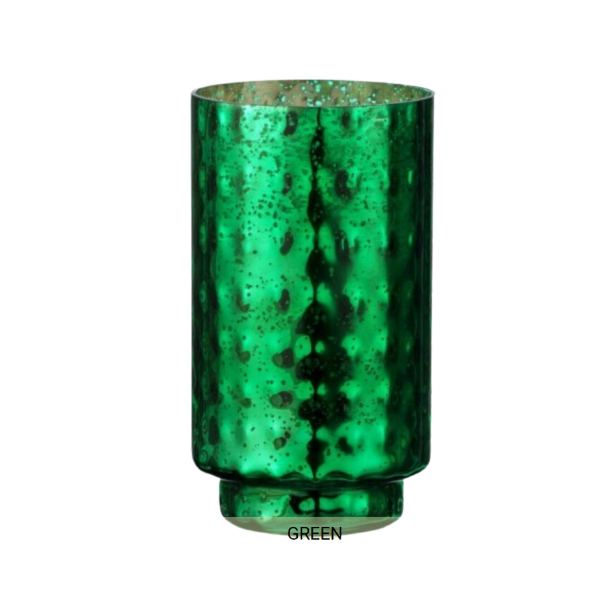 9" Mercury Glass Hurricane Vase