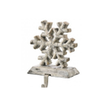 6.5" Birch Snowflake Stocking Holder - White