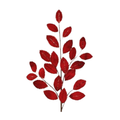 26" MINI VELVET LEAF SPRAY - RED/GOLD