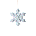 8" Blue and White Felt Sugured Candy Snowflake